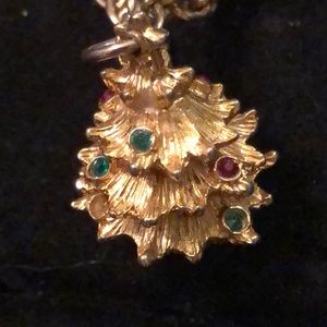 Christmas Tree Charm Bracelet SZ 7.25